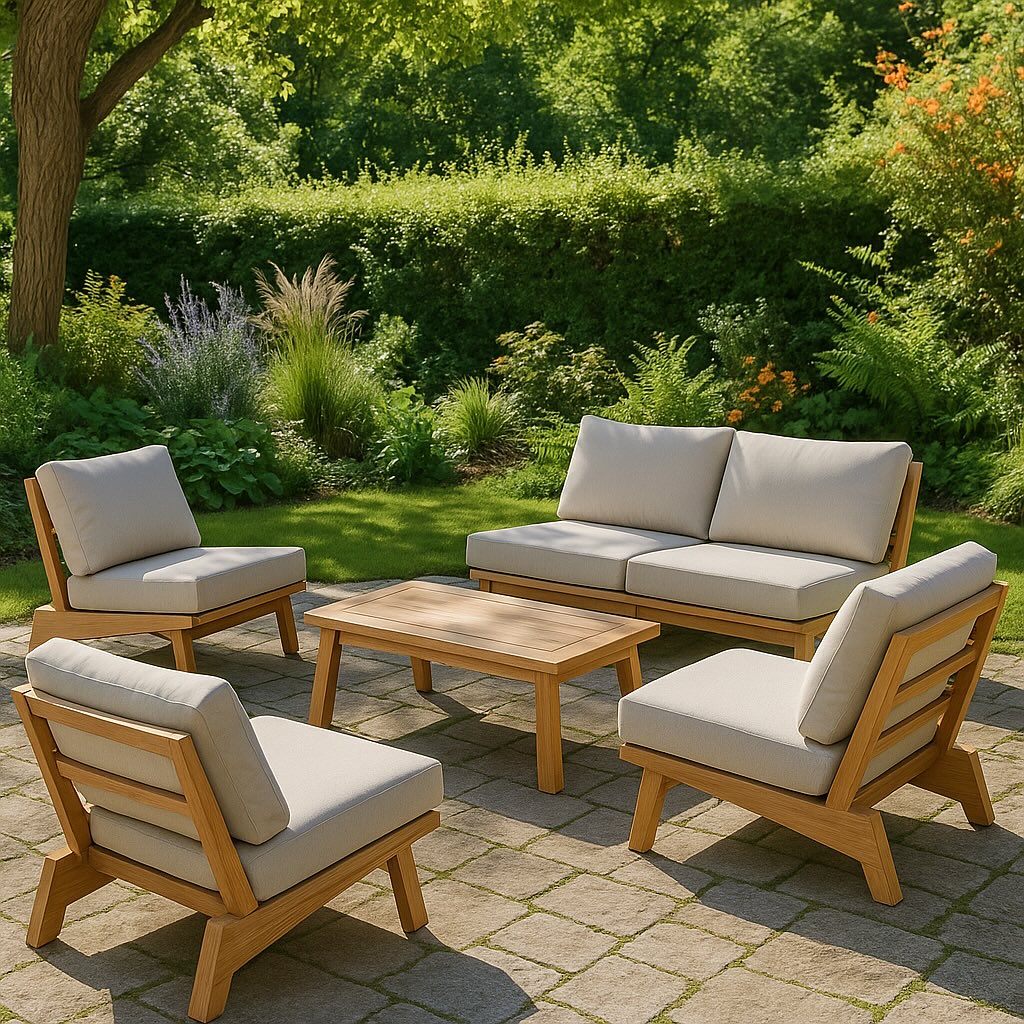 Wooden garden seating set